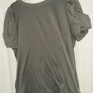 Cupid Olive Green Short Sleeve Top